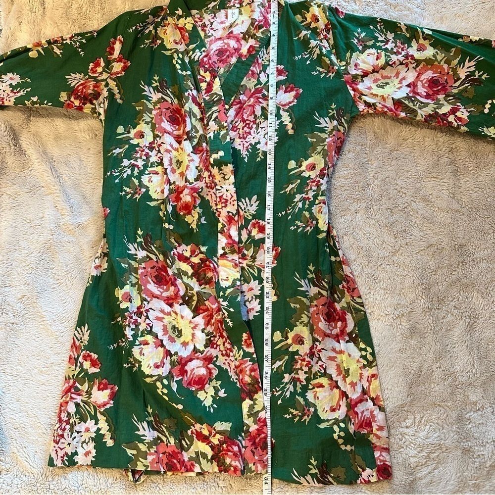 Green floral robe - Picture 5 of 6
